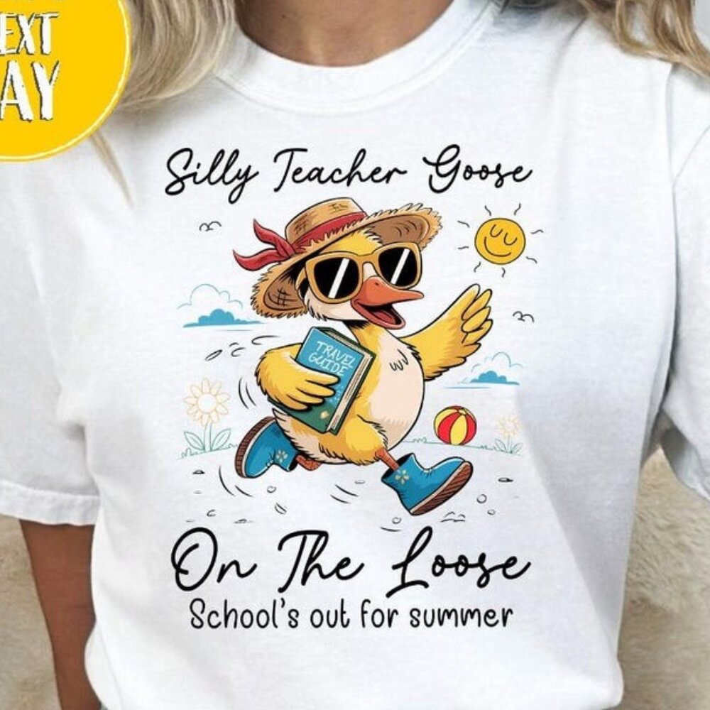 Silly Goose Travel Guide Shirt, Summer Break Teacher Last Day Of School Tee
